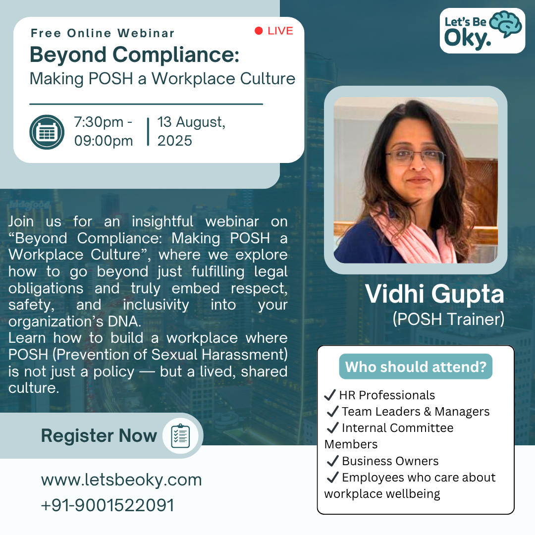 Beyond Compliance: Making POSH a Workplace Culture